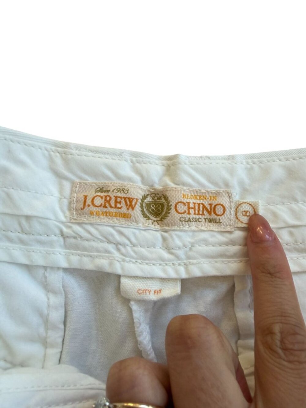J CREW Womens City Fit Chino White Bermuda Shorts Size 8 - Picture 4 of 5